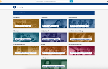 Il Learning Center, piattaforma didattica centrale del Rotary International, raccoglie oltre mille corsi in più di venti lingue